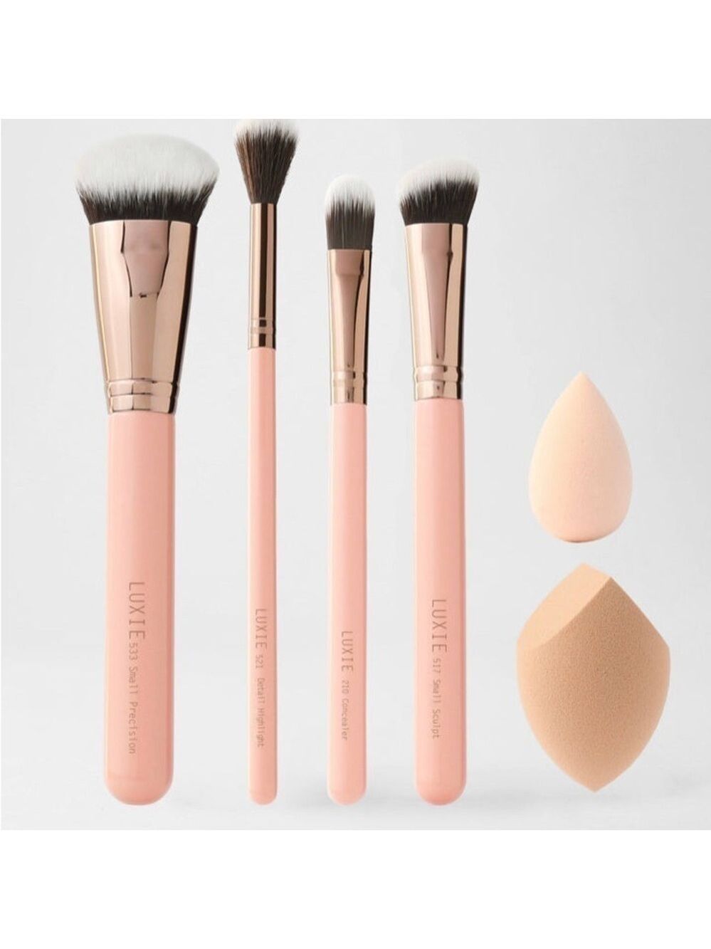 LUXIE Radiant Brush Set- Rose Gold Collection